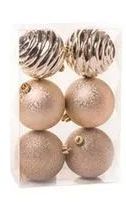 BOLA COM GLITTER TEXTURIZADA ONDAS RSG 8CM (BOLAS) JG C/6 PC