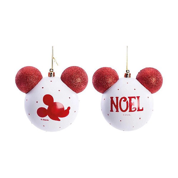 BOLA MICKEY GLITTER SORT VRM/BCO 10CM (DISNEY) JG C/2 PC