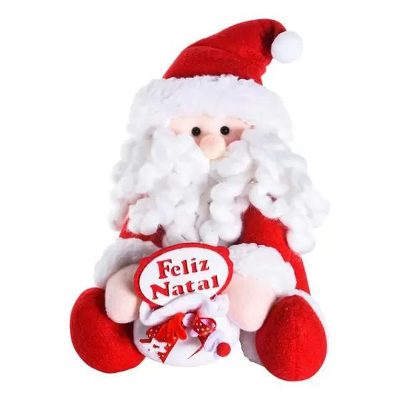 NOEL C/PLACA FELIZ NATAL VRM/BCO (SUGAR) C/1 UN