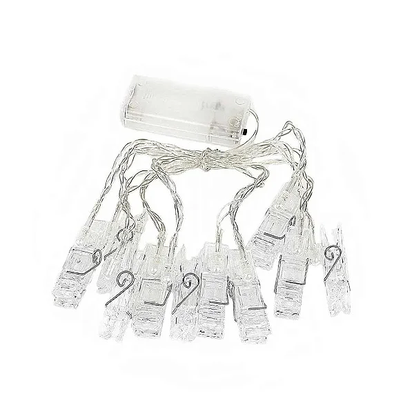 Cordão Prendedor com Luz LED – 1,8m – 10 prendedores
