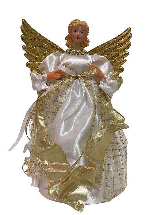 ANJO DECORATIVO BCO/OUR 32cm