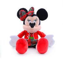 MINNIE C/VESTIDO E CASACO XADREZ VRD/VRM 30CM (DISNEY) C/1 UN