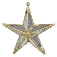 ENFEITE NATAL ESTRELA PENDURAR (DOURADO) 14cm (FLORARTE) Vol. 13