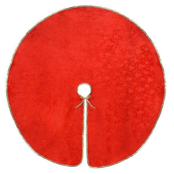 SAIA ARVORE NATAL VELUDO (VERMELHO DOURADO) 1,2m (FLORARTE) Vol. 37