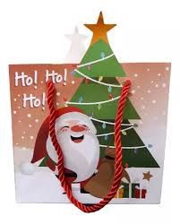 SACOLA PAPEL P/ PRESENTE NATAL 20,5X10X22CM UN SCX0013