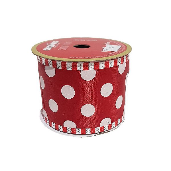 FITA BOLAS VRM/BRA 6,3CM (FITAS NATALINAS) C/1 UN