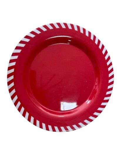 PRATO MELAMINA RASO VERMELHO BRANCO 25,3D (FLORARTE) Vol. 2