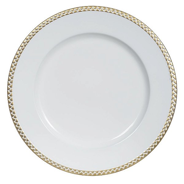 SOUSPLAT DE PLASTICO BRANCO DOURADO 33D (FLORARTE) Vol. 3