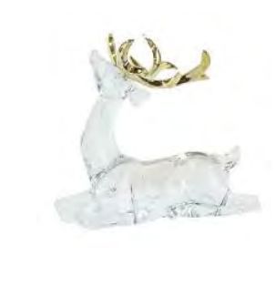 RENA CRISTAL DEITADA 20CM