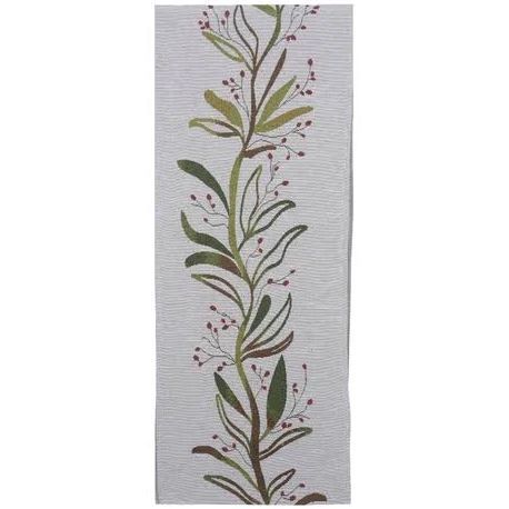 CAMINHO DE MESA NATAL BEGE VERDE 33cmX2,3m (FLORARTE) Vol. 7