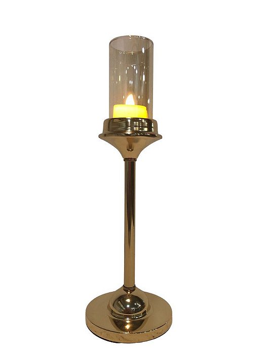 CASTIÇAL DOURADO 33cm