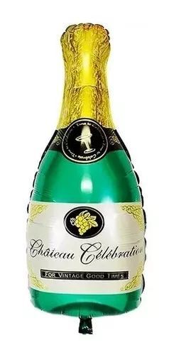 BALAO GARRAFA DE CHAMPAGNE VERDE PEQ
