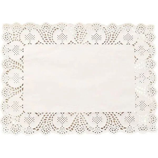 PAPEL RENDADO DOILIES 30X40CM C/20 UN  - BRANCO