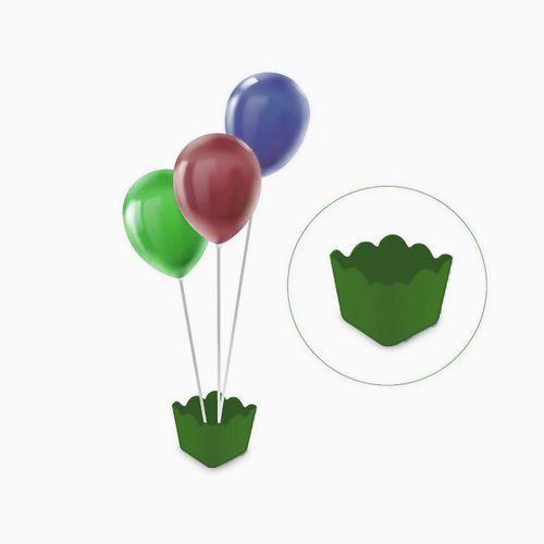 SUPORTE P/ BALOES CACHEPOT C/ 3 HASTES - VERDE ESCURO