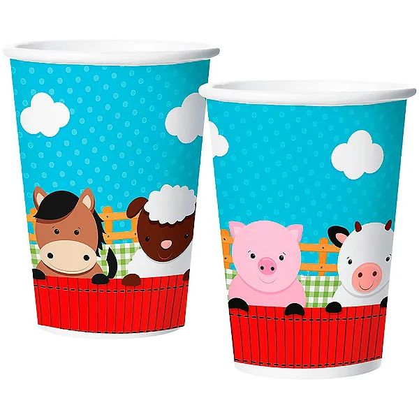 COPO PAPEL 180 ml FESTA FAZENDINHA 12 un.