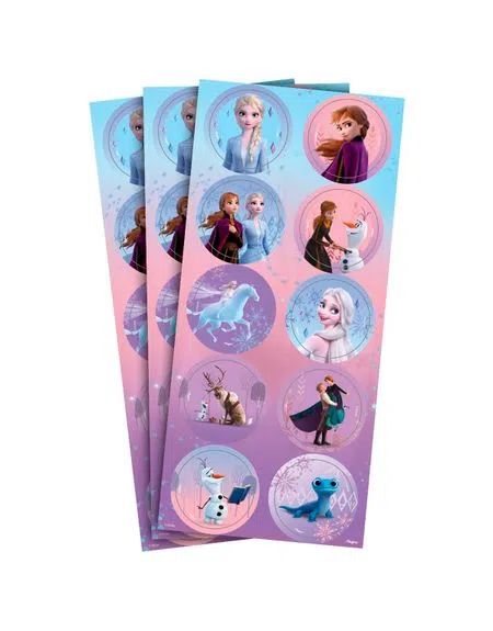 ADESIVO REDONDO DISNEY FROZEN 30 un.