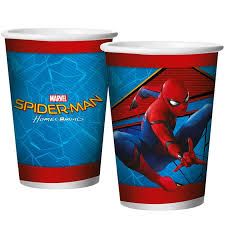 COPO PAPEL 180 ML SPIDER MAN ANIMACAO 8 UNID