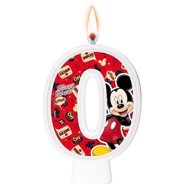 Vela Numeral Mickey Número 0
