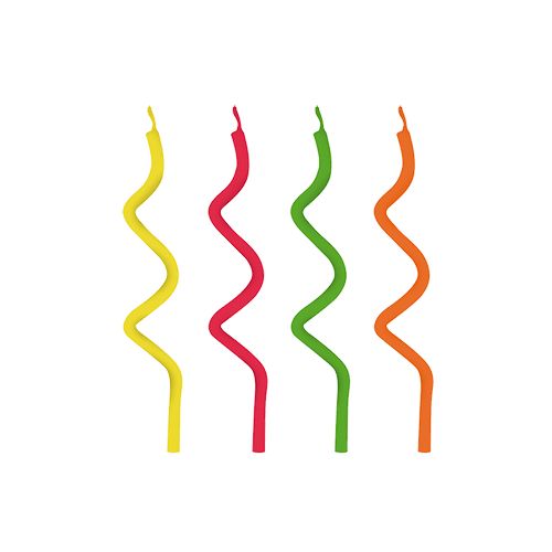 VELA ESPIRAL NEON 18 VELAS