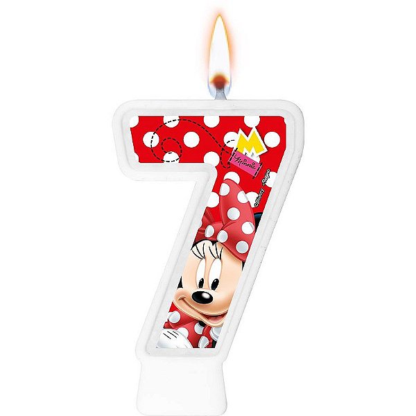 Vela Numeral Minnie Número 7