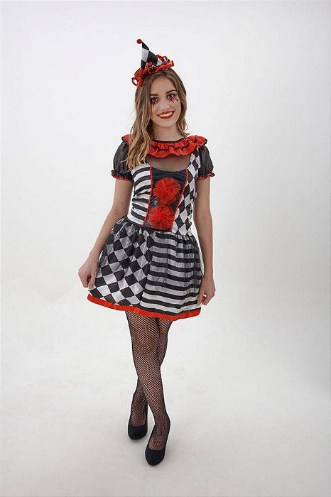 FANTASIA  PIERROT FEMININO ADULTO PP
