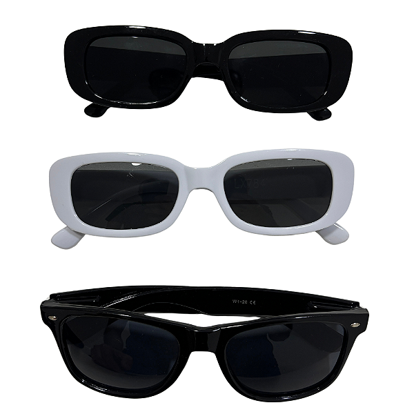 ÓCULOS PERSONALIZADOS (Retro, Retro Branco e Ray Ban)