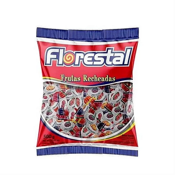 BALA FLORESTAL FRUTAS RECHEADAS 500g