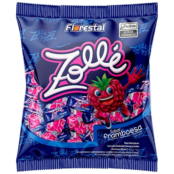 BALA MASTIGÁVEL ZOLLE FRAMBOESA 500g