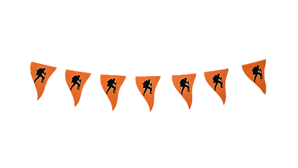 Varal Legendário Bandeira Montanhista – EVA (Cores: Laranja e Preto)