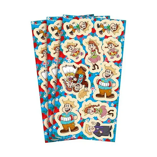 Adesivo Decorativo Família Caipira – Kit com 3 Cartelas