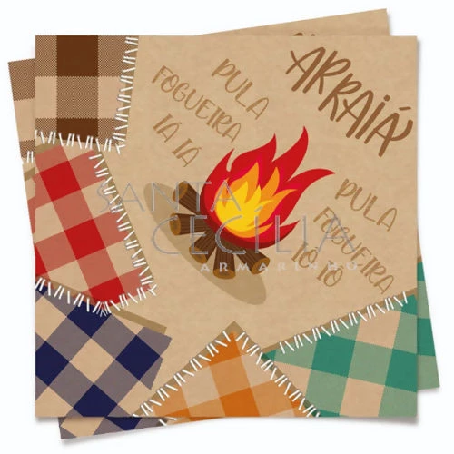 Guardanapo Kraft Junino – 20 Unidades (24,5 x 24,5 cm)