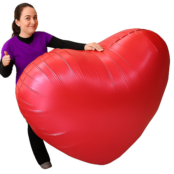 Balão Metalizado Coração Gigante – Vermelho ou Rosa – 68” (172 cm)