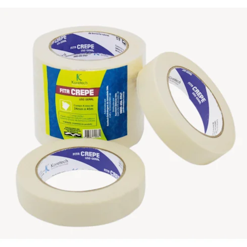 Fita Crepe Koretech – 24mm x 50m - uso geral - 1 unidade