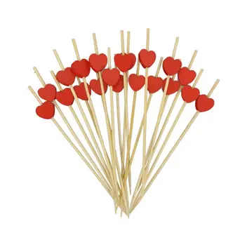 Palito Decorativo para Petiscos – Coração – 20 unidades