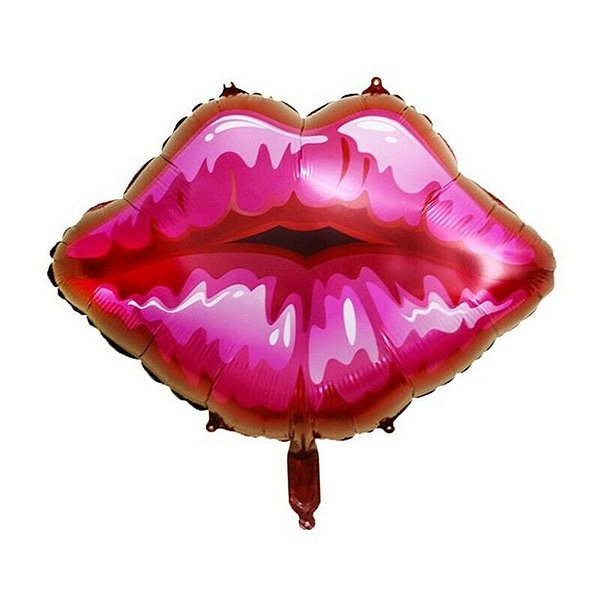 Balão Metalizado Beijo – Vermelho – 76,5 x 73 cm – 1 Unidade