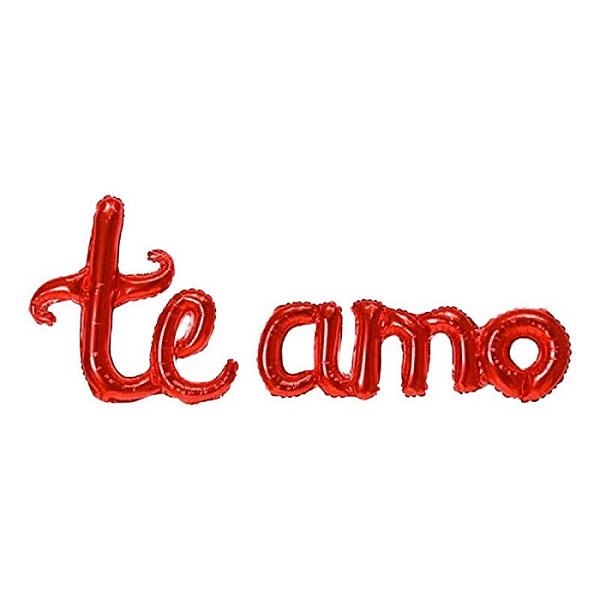 Balão Metalizado “Te Amo” Vermelho – 2 peças
