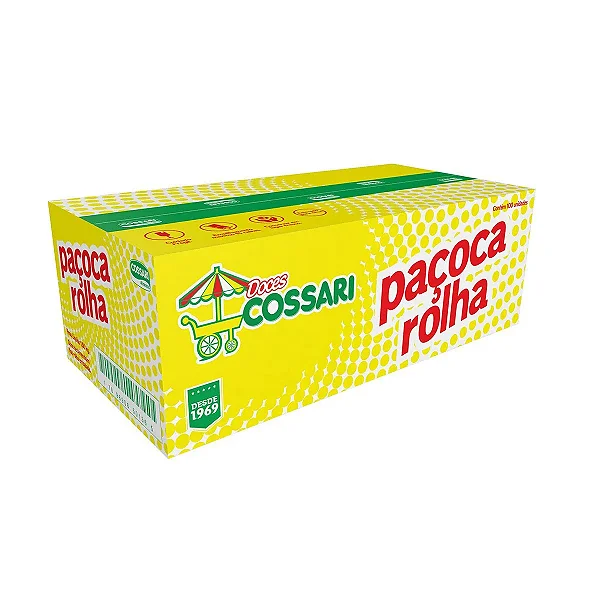 Paçoca Rolha Cossari – Caixa com 100 Unidades