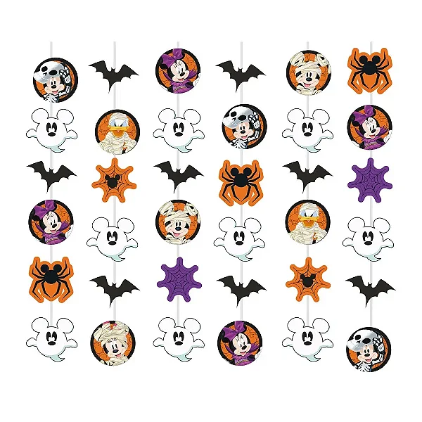 CORTINA DECORATIVA HAPPY HALLOWEEN DISNEY PCT C/6 CORDÕES E 36/PÇS