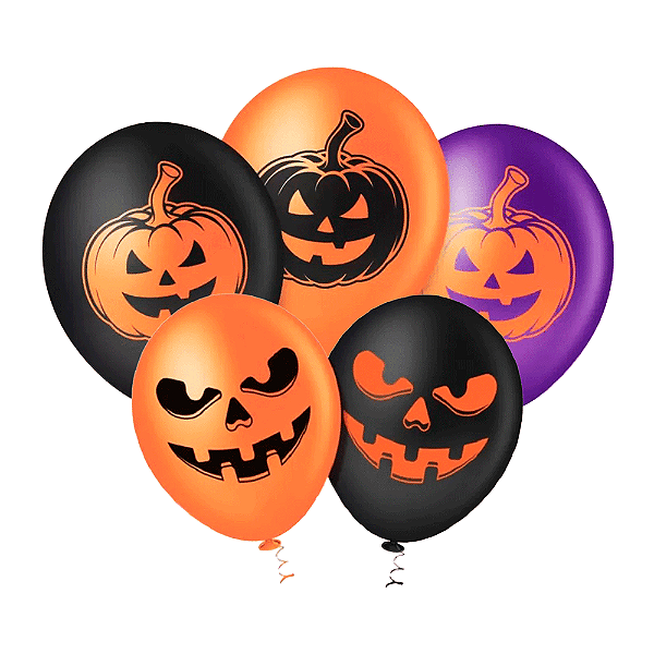 BALAO LISO HALLOWEEN ABOBORA SORTIDO