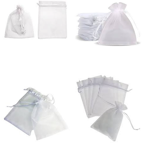 SAQUINHOS DE ORGANZA BRANCO