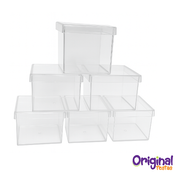 CAIXA ACRILICA 4X4 TRANSPARENTE