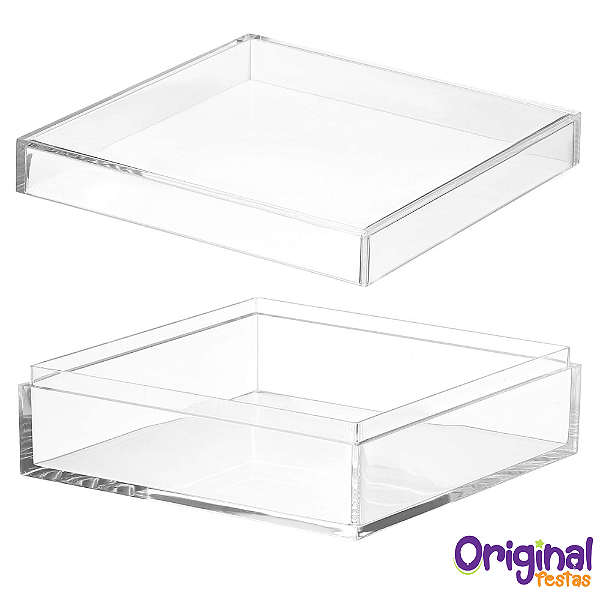 CAIXA ACRILICA TRANSPARENTE G