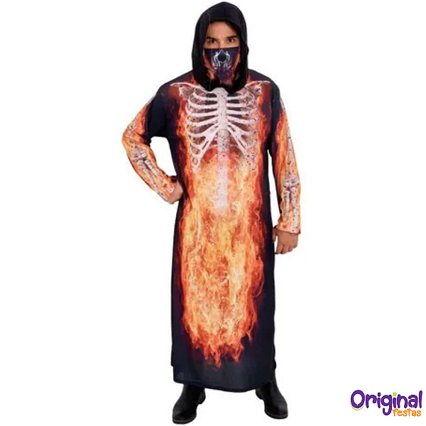 FANTASIA TUNICA EM CHAMAS ADULTO