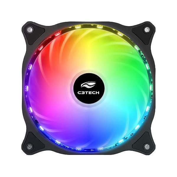 Cooler Gabinete C3TECH F9-L150RGB A14C 120x120x25mm Led RGB