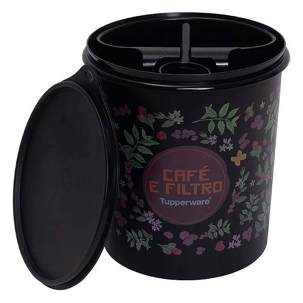 Tupperware Caixa Café e Filtro Floral