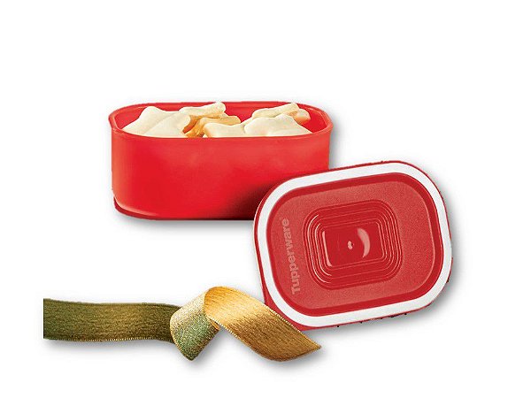 Tupperware Baseline Retangular 230ml Vermelho