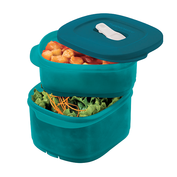 Tupperware Tigela Cristalwave Quadrada 800ml + 500ml Verde