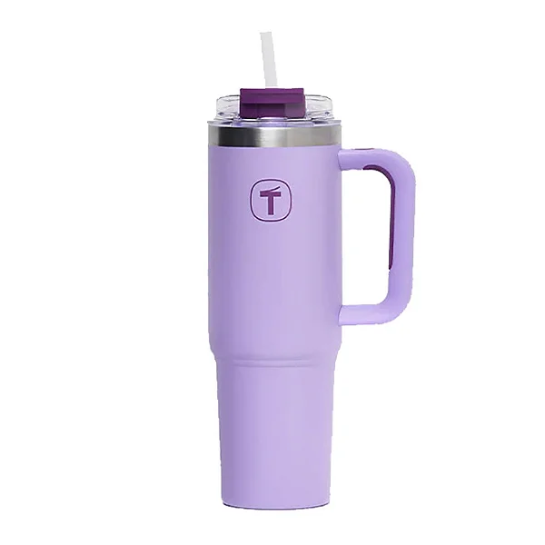 Tupperware Copo Térmico Big T com canudo 1,1L Lilás Sorbet