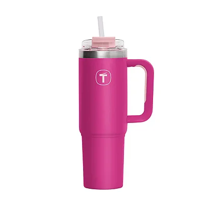 Tupperware Copo Térmico Big T com canudo 1,1L Pink