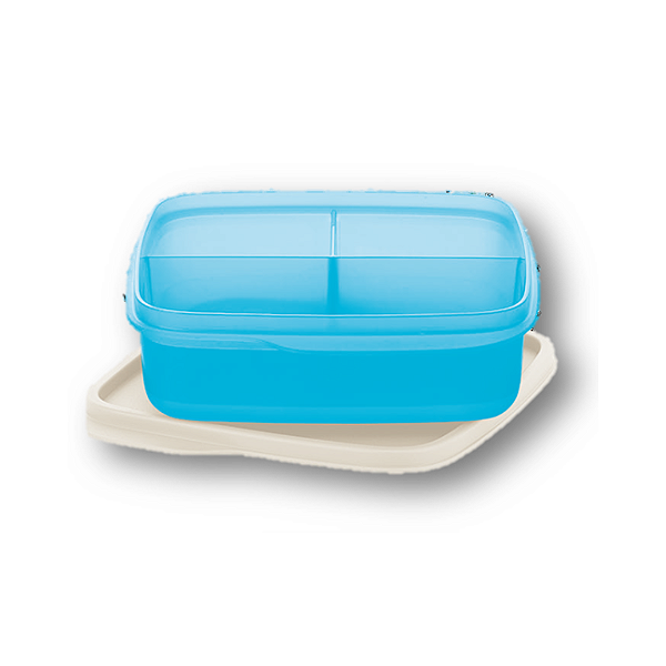 Tupperware Basic Line com Divisória 550ml Azul Water